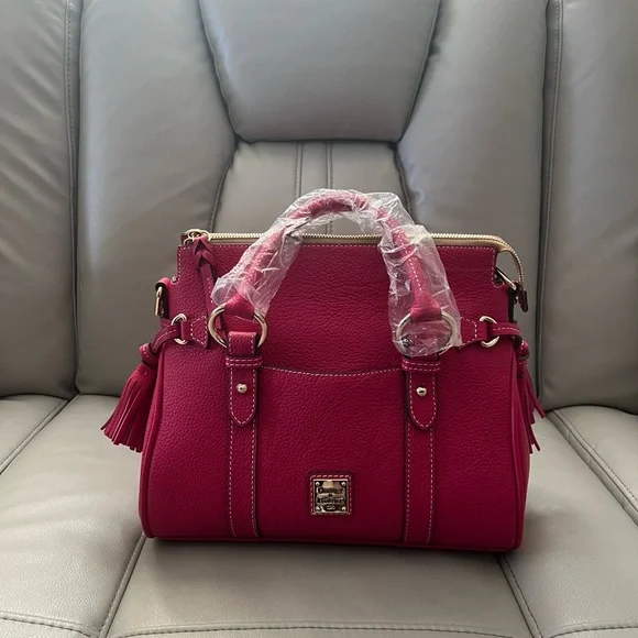 Dooney & Bourke Sorrento Satchel 30 with pocket - Rose - Picture 1 of 11